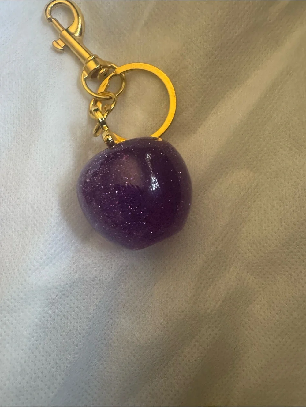 Apple Bag Charm Keychains - Assorted Colors ‼️PICK ONE‼️ (gold tone hardware)
